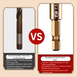 TG High Speed Steel 6542 Hexagonal Shank Twist Drill with Handle for Metalworking Stainless Steel Metal Drilling 1.5-13mm Tools