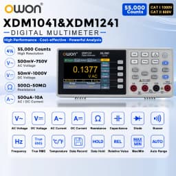 OWON XDM1041/XDM1241 Bench Digital Multimeter 4 1/2 Digits True RMS Current Voltmeter Temperature 3.5" LCD