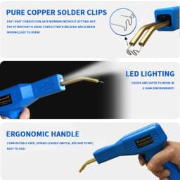 Bumper Repair Torch Kit Plastic Welder Heat Stapler Soldering Iron EU 220V - Complete Bumper Repair Tool Set for Car Body Work