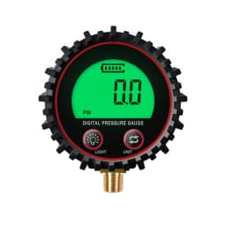 255PSI Digital Gas Pressure Gauge with M11 1/4 1/8NPT Screw Thread Connector Rubber Protector For Car Truck Motorcycle