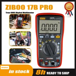 ZIBOO 15B PRO 17B PRO True RMS Digital Multimeter,for Electrical Applications Along with Resistance Continuity Diode Capacitance