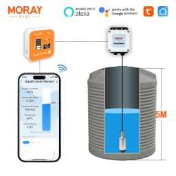 Moray ME202R 5m 433MHz Submersible High Accuracy Remote Alarm LED Temperature Display WIFI Tank Level Sensor