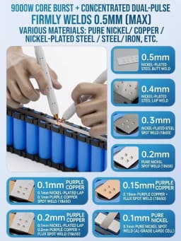 Awithz UK1 Portable Battery Spot Welder DIY Mini Welding Machine 18650 Lithium Battery Pack Welding Tool 6000mah Weldable 0.5mm