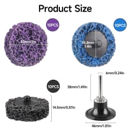31Pcs 2" Quick Change Strip Disc with 1/4 Inch Holder for Die Grinder Surface Prep Strip Grind Polish Burr Rust Paint Removal
