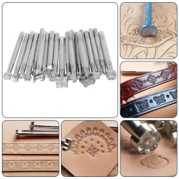 Leather Tool Accessories Stencil Printing Sculpture Knocking Flowers Arts And Crafts 20Pcs Carving Chisel Set DIY Carving