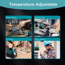 Nananuu Cordless Soldering lron Tool 300-510 Adjustment Fast Heating 60W PCB Soldering Tool For Makita 14.4V-18V Battery