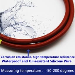 Waterproof Temperature Sensor PT100 PT1000 RTD Probe Platinum Resistance Detector 3 Wire High Precision Silicone Cable