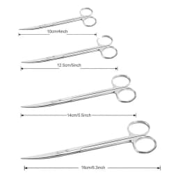10cm/11.5cm/13cm/14cm/16 cm Animal Veterinary Vet Medical Stainless Steel Surgical Scissors Straight curved Tip Haircut Scissors