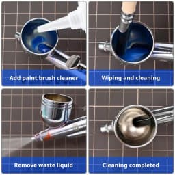 MS138 Airbrush Cleaning Brush for Gundam DIY Projects Clean Brush Hobby Model Building Tool Quick Clean Corrosion Resistance