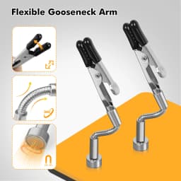 NEWACALOX Mini Welding Workbench Soldering Third Helping Hand Magnetic Flex Arm Custom Alligator Clips Electronic Repair Tools