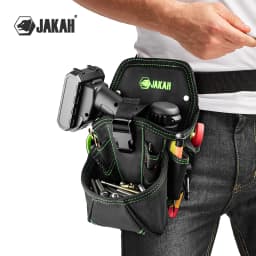 JAKAH Durable Large Compartment Electrician Tool Bag Waist Tool Belt Bag Drill Holster Electrician Pouch HL060