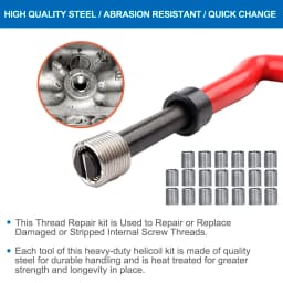 XCAN Thread Repair Kit M3 M4 M5 M6 M8 M10 M12 M14 Screw Thread Inserts For Restoring Damaged Threads Repair Tools Drill Bit