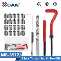 XCAN Thread Repair Kit M3 M4 M5 M6 M8 M10 M12 M14 Screw Thread Inserts For Restoring Damaged Threads Repair Tools Drill Bit