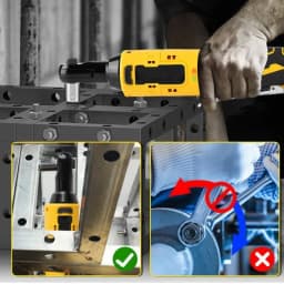 Electric Ratchet Wrench 220N.M Cordless Driver 3/8'' Impact Removal Screw Nut Repair Power Tools for Dewalt 18V 20V Battery