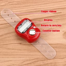 Mini Finger Counter Islamic Bead 5 Digital LED Electronic Handheld Tally Counter Clicker Counter Ring