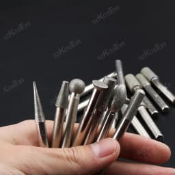 30pcs Shank Diamond Burs Set With Box For Dremel Electric Grinder Power Accessories Abrasive Drill Bit Rotary Tool Set 2.35/3mm