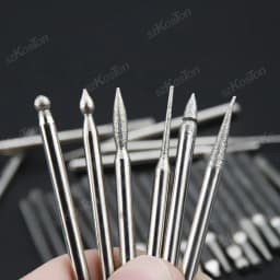 30pcs Shank Diamond Burs Set With Box For Dremel Electric Grinder Power Accessories Abrasive Drill Bit Rotary Tool Set 2.35/3mm