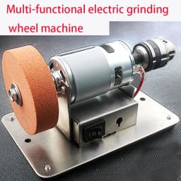 100W Double Grinder Machine Artifact Table Grinder Motor Micro Coarse and Fine Polishing Electric Grinding Wheel Grindig Stone