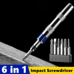 6 in 1 Impact Screwdriver Impact Drive Rusted Stuck Broken Fasteners Remover Screwdriver Set with Complete Specifications