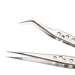 Industrial Tweezers Precision Anti-static Magnetic Soldering Stainless Steel Curved Tip Tweezers CPU IC Repair Clips Hand Tool