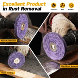 50/75/100mm Coral Stripe Disc 6mm Shank Cleaning Strip Wheel  Drill Rotating Grinding Tool for Metal Rust Removal Deburring 1Pc