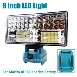 Power Tool Parts for Makita 18V Lithium Battery LED Work Lights Handheld Lamp Spotlights Flashlight Hand Lantern 2 USB Charger
