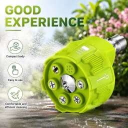 6 in 1 14 Inch Car Wash Nozzle Pressure Washer Connector for 1/4 Inch Interfaces Reliable ABS and Stainless Steel Build