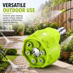 6 in 1 14 Inch Car Wash Nozzle Pressure Washer Connector for 1/4 Inch Interfaces Reliable ABS and Stainless Steel Build