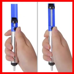 Aluminium Desoldering Suction Pump Tool Solder Sucker Suction Tin Pen Removal Device Blue Vacuum Soldering Iron Desolder