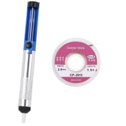 Aluminium Desoldering Suction Pump Tool Solder Sucker Suction Tin Pen Removal Device Blue Vacuum Soldering Iron Desolder
