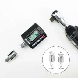 SHANHR 1/2'' Digital Torque Adapter, 1/2" 1/4 3/8, Adjustable Torque 3-Piece Set with Adapter Torque Wrench Head Bike Set