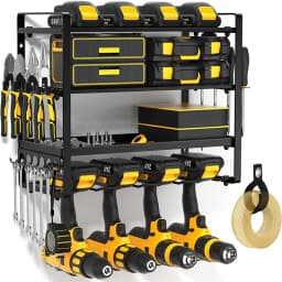 Power Tool Organizer Wall Mount Heavy Duty Metal Tool Shelf Cordless Drill Hanger Storage Rack Tool Holder for Workshop Pegboard