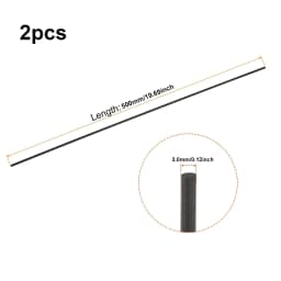 1-10PC Black Glass Fiber Bar Diameter 0.8mm/1mm/1.5mm/2mm/2.5mm/3.0mm-8mm Insulation Material Solids Fiberglass Rod Length 500mm