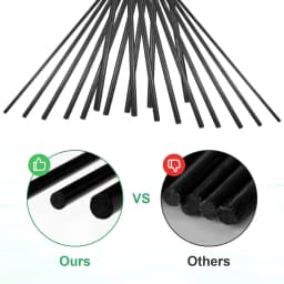 1-10PC Black Glass Fiber Bar Diameter 0.8mm/1mm/1.5mm/2mm/2.5mm/3.0mm-8mm Insulation Material Solids Fiberglass Rod Length 500mm