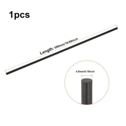 1-10PC Black Glass Fiber Bar Diameter 0.8mm/1mm/1.5mm/2mm/2.5mm/3.0mm-8mm Insulation Material Solids Fiberglass Rod Length 500mm