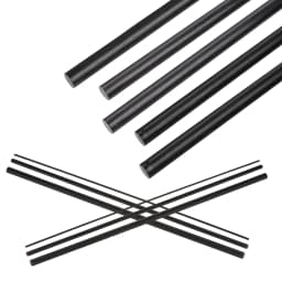 1-10PC Black Glass Fiber Bar Diameter 0.8mm/1mm/1.5mm/2mm/2.5mm/3.0mm-8mm Insulation Material Solids Fiberglass Rod Length 500mm
