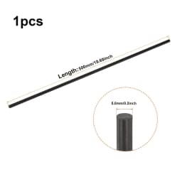 1-10PC Black Glass Fiber Bar Diameter 0.8mm/1mm/1.5mm/2mm/2.5mm/3.0mm-8mm Insulation Material Solids Fiberglass Rod Length 500mm