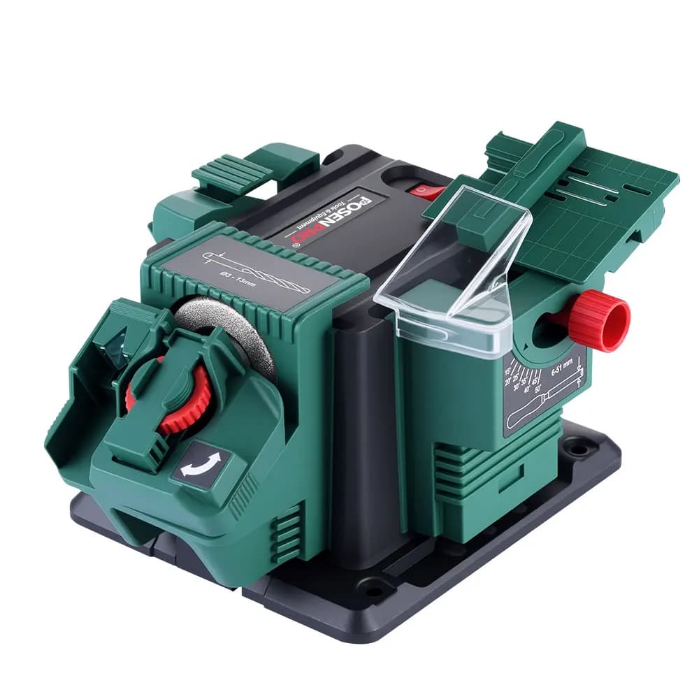 POSENPRO 65W Multi-Functional Electric Sharpener, Bench Mounting Multipurpose Sharpener/Chisel/HSS Drill Sharpening 220-240V