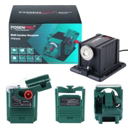 POSENPRO 65W Multi-Functional Electric Sharpener, Bench Mounting Multipurpose Sharpener/Chisel/HSS Drill Sharpening 220-240V