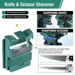 POSENPRO 65W Multi-Functional Electric Sharpener, Bench Mounting Multipurpose Sharpener/Chisel/HSS Drill Sharpening 220-240V