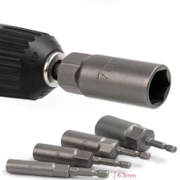 6/7/8/9/10/12/14mm Deepening Hexagonal Drill Sleeve Electric Nut Driver Drill Bit Set Impact Socket Adapter Wrench Power Tool
