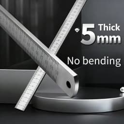 Dual-Purpose Stainless Steel Ruler -50cm / 20inch Professional Measuring Tool & Emergency Window-Breaking Lifesaver