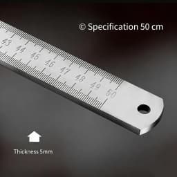 Dual-Purpose Stainless Steel Ruler -50cm / 20inch Professional Measuring Tool & Emergency Window-Breaking Lifesaver