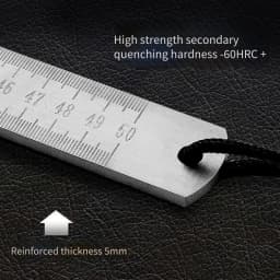 Dual-Purpose Stainless Steel Ruler -50cm / 20inch Professional Measuring Tool & Emergency Window-Breaking Lifesaver