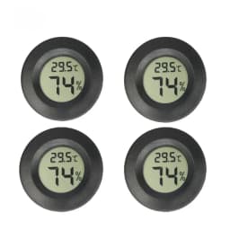 1/6PCS Mini Hygrometer Thermometer Fahrenheit or Celsius Meter Digital LCD Monitor Indoor Room Round Humidity Temperature Gauge