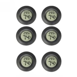 1/6PCS Mini Hygrometer Thermometer Fahrenheit or Celsius Meter Digital LCD Monitor Indoor Room Round Humidity Temperature Gauge