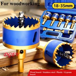 Woodworking Hole Saw Set, Electric Drill Dedicated Hole Saw Drill Bit, Wood Board, Stainless Steel, Gypsum Board Drilling Tool