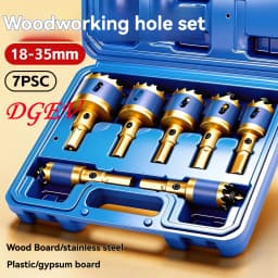 Woodworking Hole Saw Set, Electric Drill Dedicated Hole Saw Drill Bit, Wood Board, Stainless Steel, Gypsum Board Drilling Tool