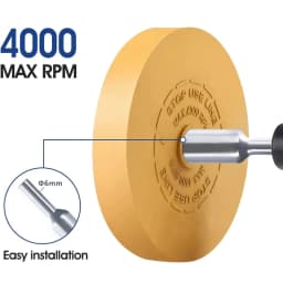 Universal Rubber Eraser Wheel For Remove Car Glue Adhesive Sticker Pinstripe Decal Graphic Auto Repair Paint Tool