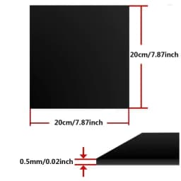 5-50PCS ABS Plastic Model Sheet Black 0.5mm/1mm/1.5mm/2mm/3mm/4mm/5mm Thick for Craft Projects DIY Cosplay